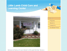 Tablet Screenshot of littlelambchildcare.org